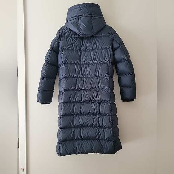 Geospirit Blue Knee-Length Goose Down Puffer Coat with High Collar Size S - Picture 2 of 16